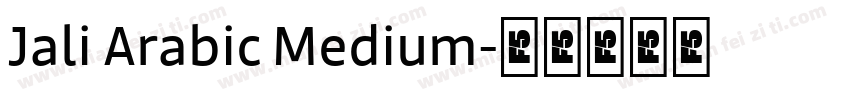Jali Arabic Medium字体转换